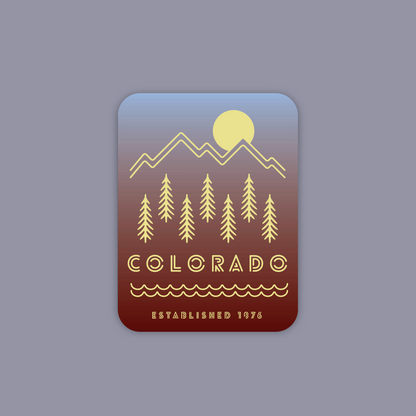 Colorado Mountain Trees Sticker