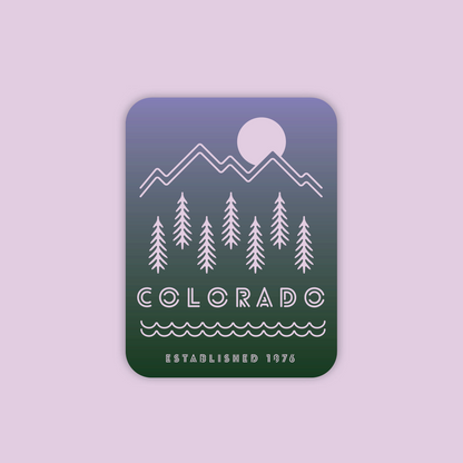 Colorado Mountain Trees Sticker