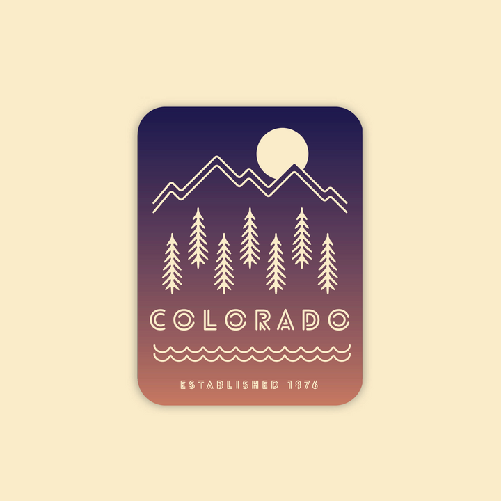 Colorado Mountain Trees Sticker