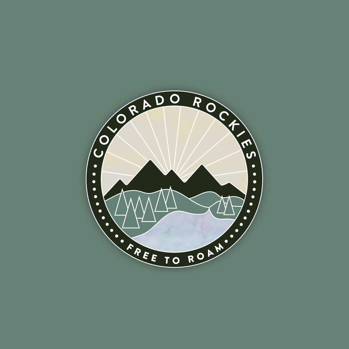 Colorado Rockies Free to Roam Sticker