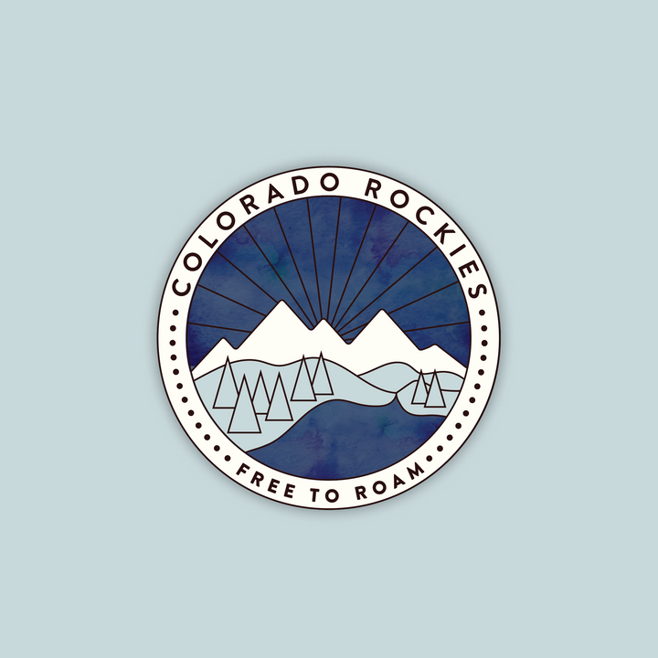 Colorado Rockies Free to Roam Sticker