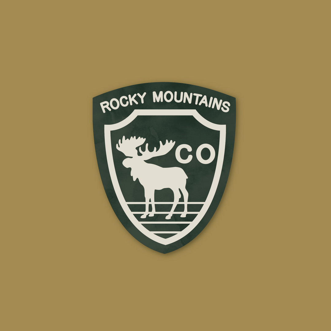 Colorado Moose Badge Sticker