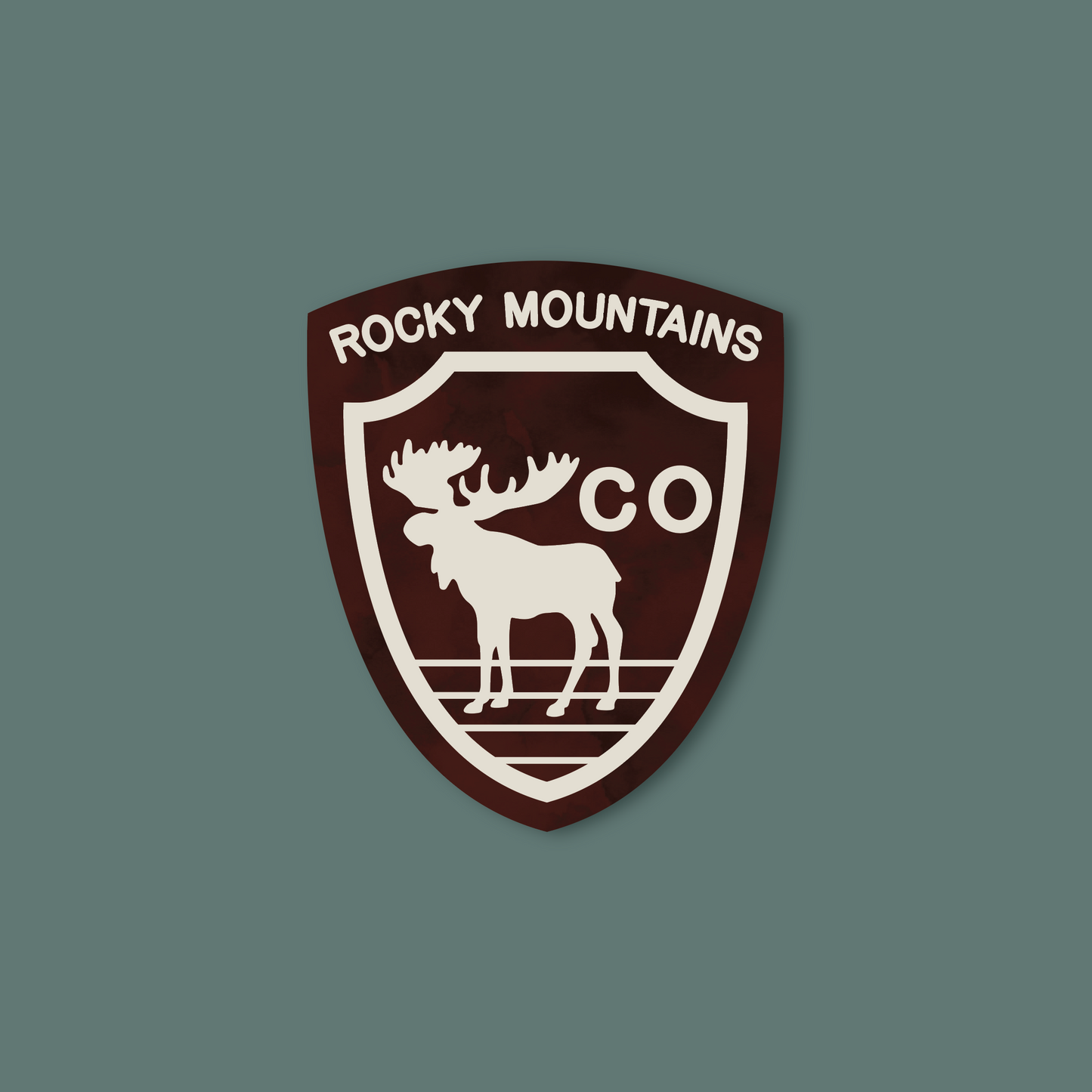 Colorado Moose Badge Sticker