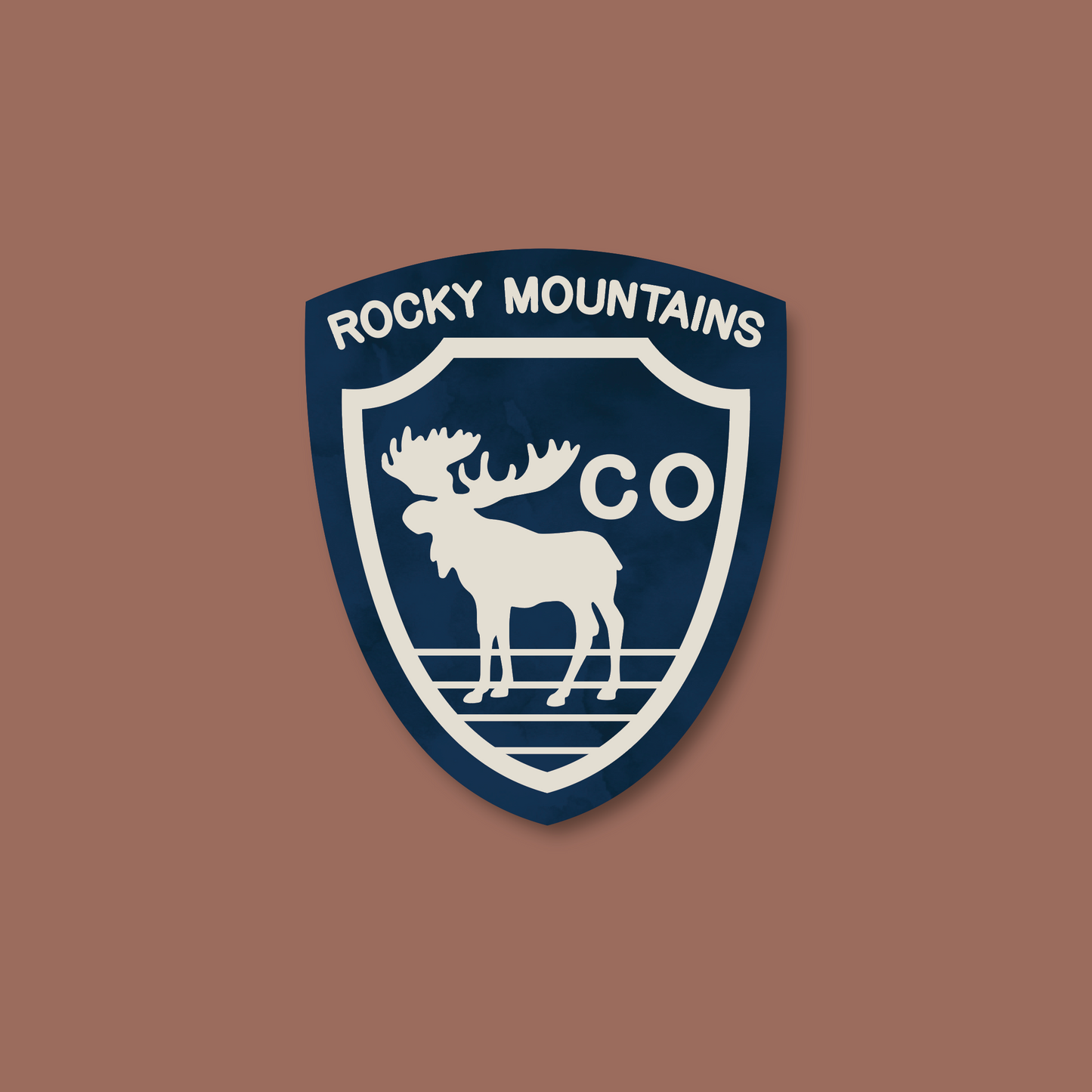 Colorado Moose Badge Sticker