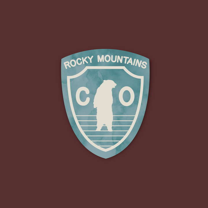 Colorado Bear Badge Sticker