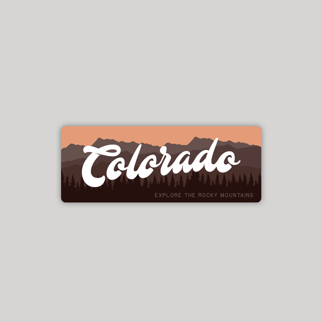 Cursive Colorado Sticker