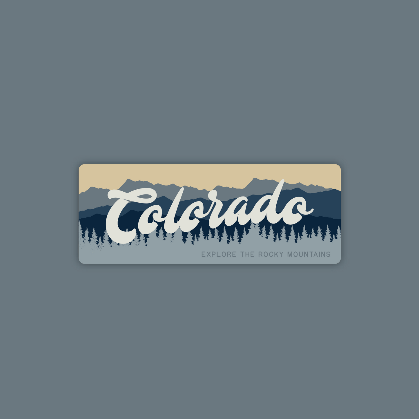Cursive Colorado Sticker