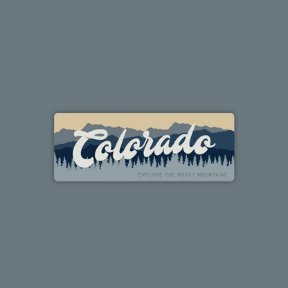 Cursive Colorado Sticker