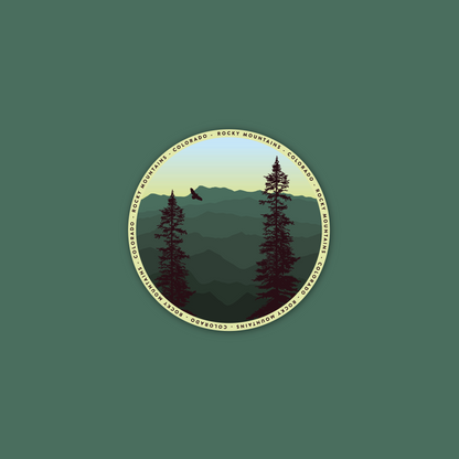 Colorado Circle Bird Sticker