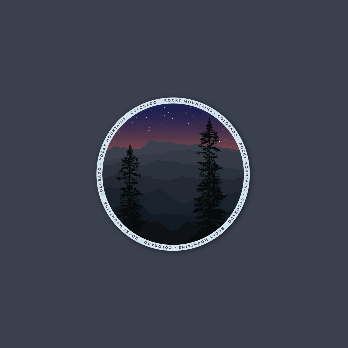 Colorado Circle Bird Sticker