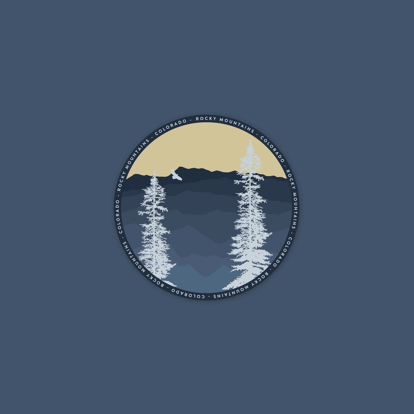 Colorado Circle Bird Sticker