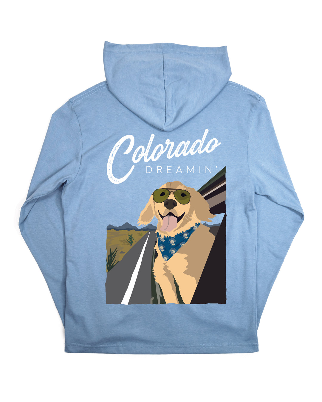 Dog On The Road Hooded Long Sleeve
