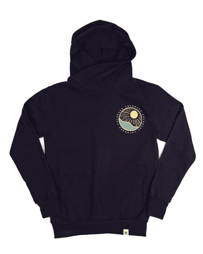 Colorado Landscape Black Cowl Neck Hoodie