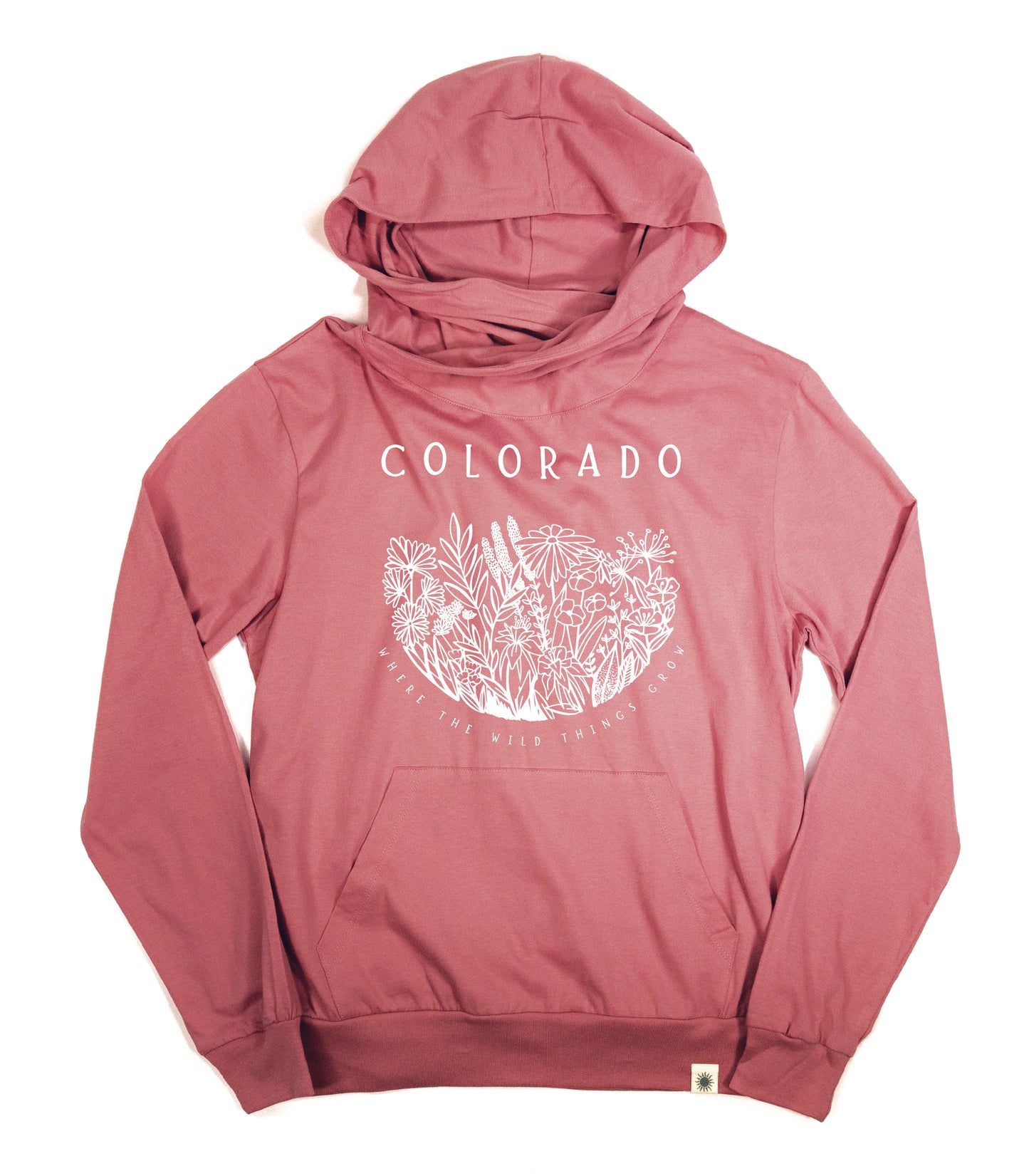 Colorado Wild Flowers Cowl Neck Hoodie
