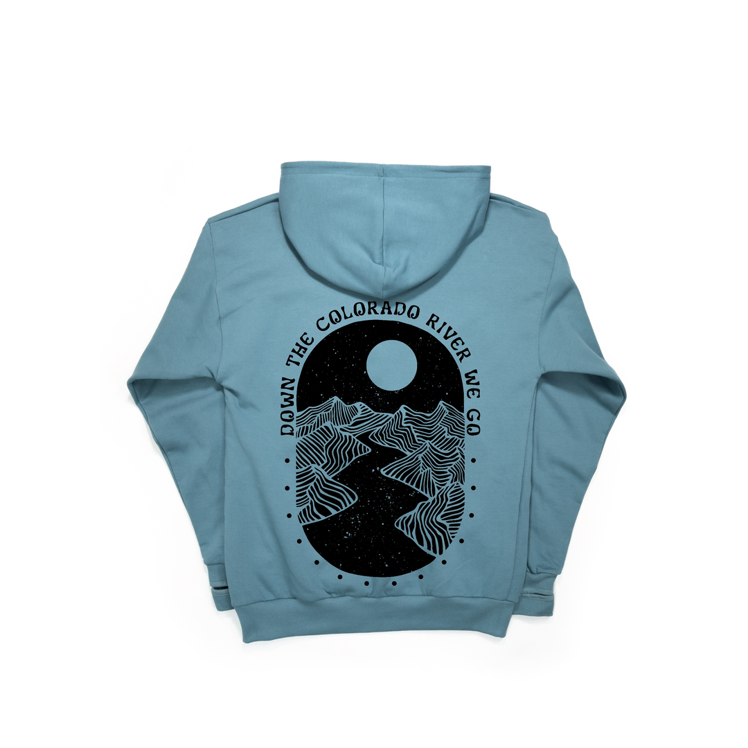 Down the Colorado River Steel Blue Classic Hoodie