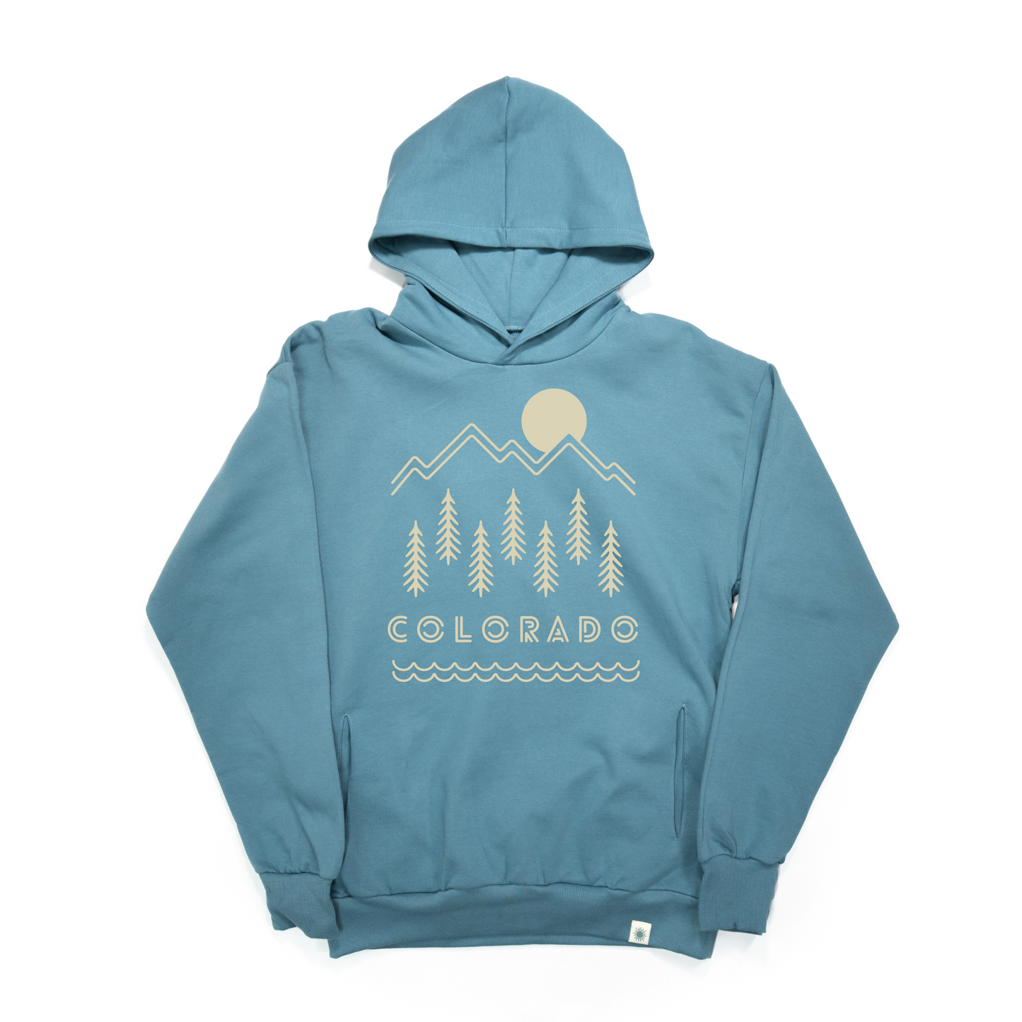 Colorado Mountain Lines Steel Blue Aussie Hoodie