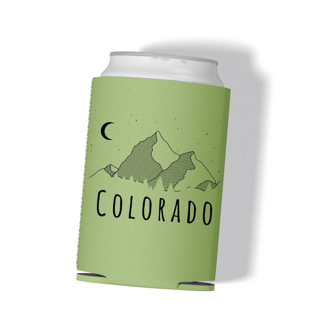 Colorado Mountain Moon Can Cooler
