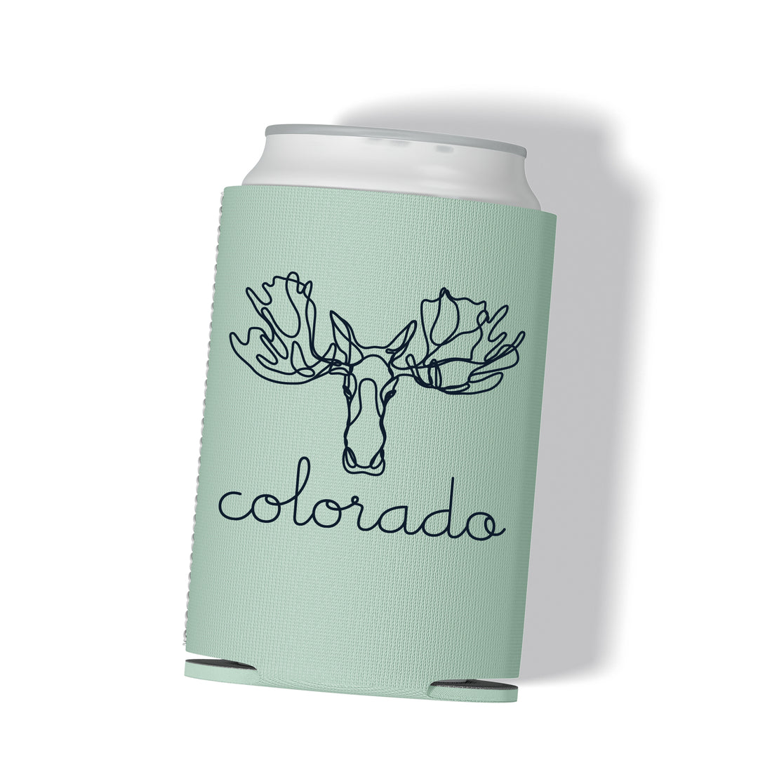 Cursive Moose Colorado Can Cooler