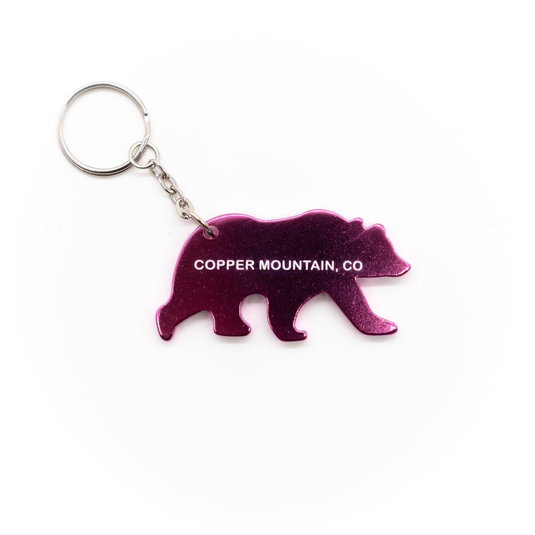 Copper Mountain Bear Keychain with Bottle Opener