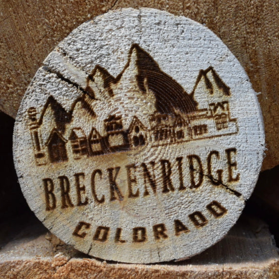 Breckenridge Town Wood Coaster