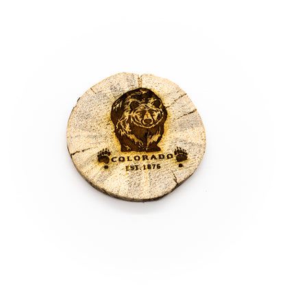 Colorado Bear Wood Coaster