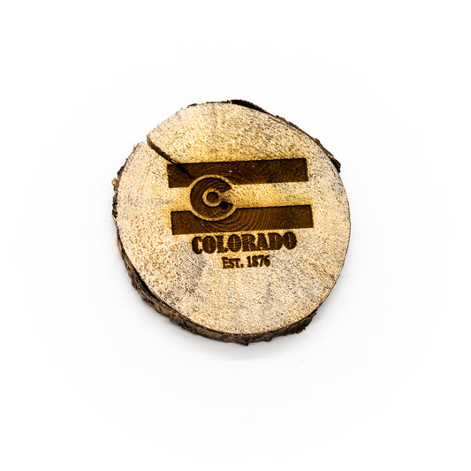 Colorado Flag Wood Coaster