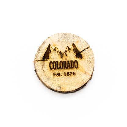 Colorado Mountain Wood Coaster