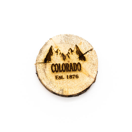 Colorado Mountain Wood Coaster