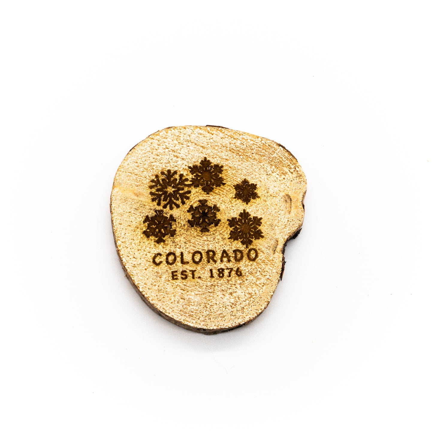 Colorado Snowflake Wood Coaster