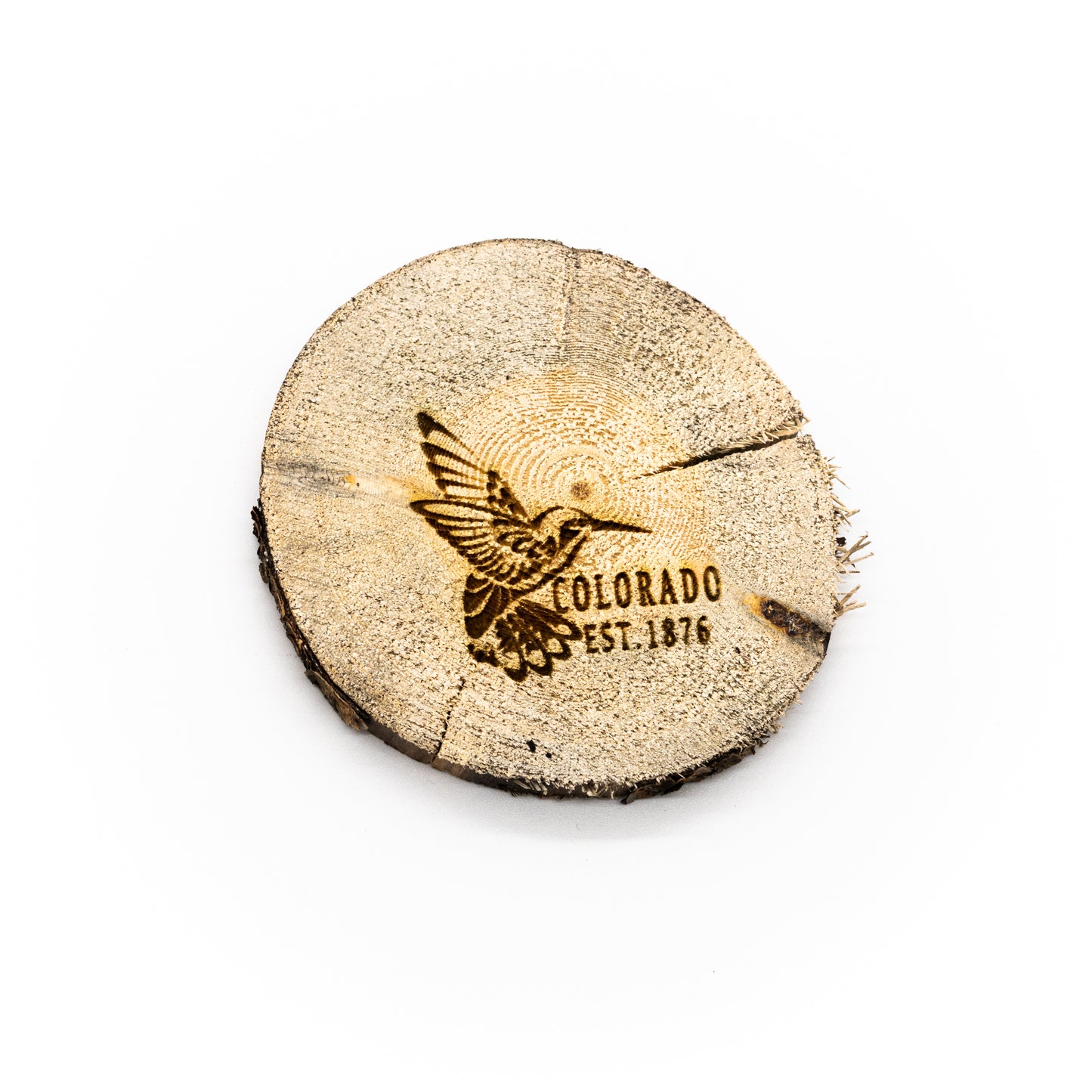 Colorado Hummingbird Wood Coaster