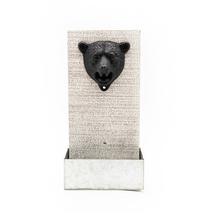 Bear Head Bottle Opener Plaque