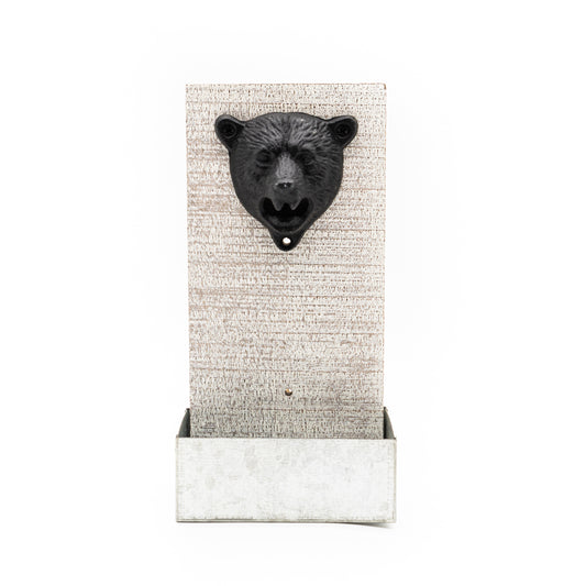Bear Head Bottle Opener Plaque