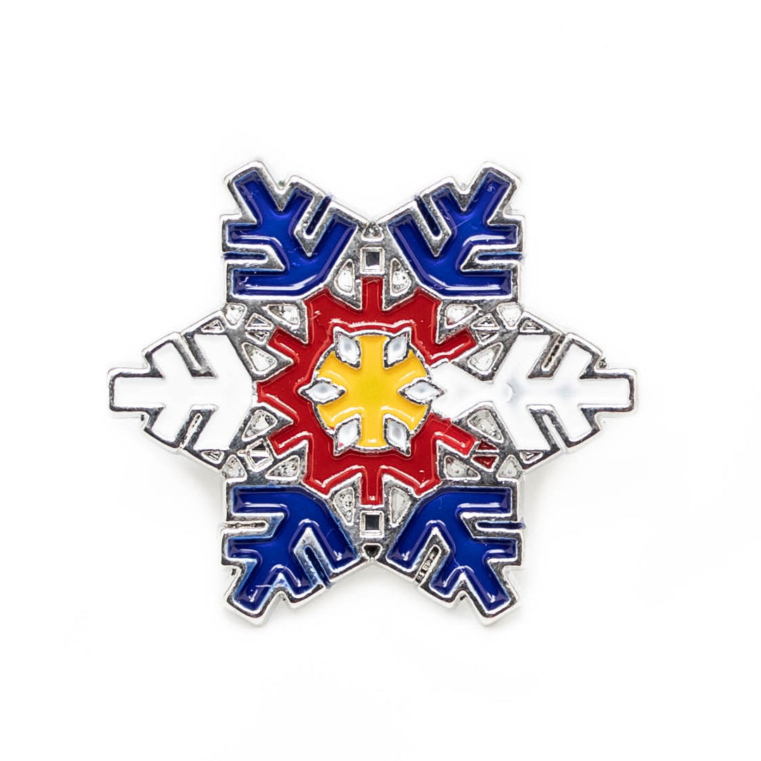 Snowflake Colorado Flag Pin