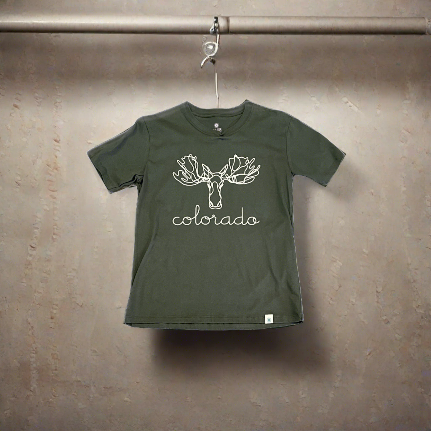 Cursive Moose Khoa Army Green Shirt - Unisex