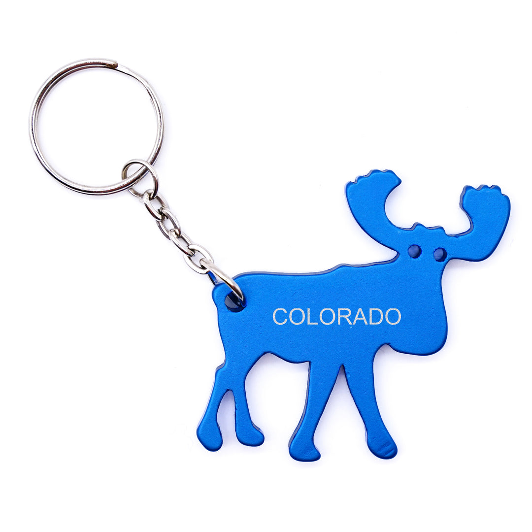 Colorado Moose Bottle Opener Keychain