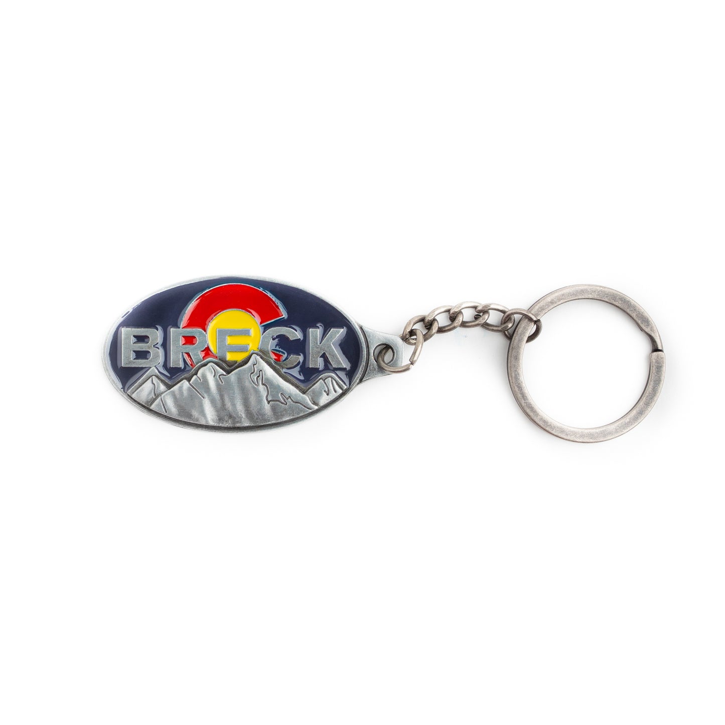 Breckenridge Mountain Pewter Keychain