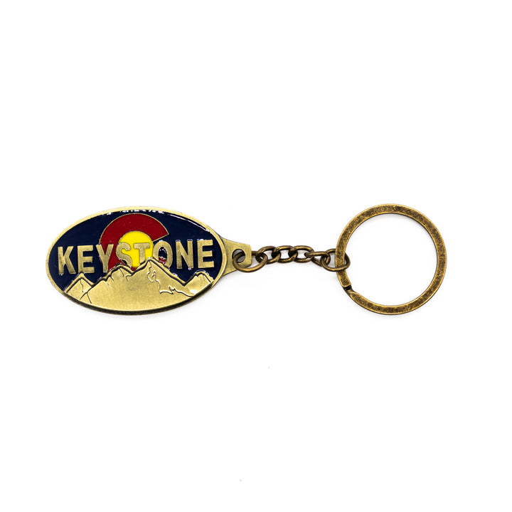Keystone Mountain Pewter Keychain