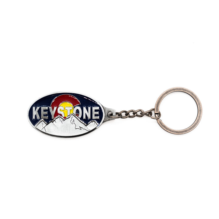 Keystone Mountain Pewter Keychain