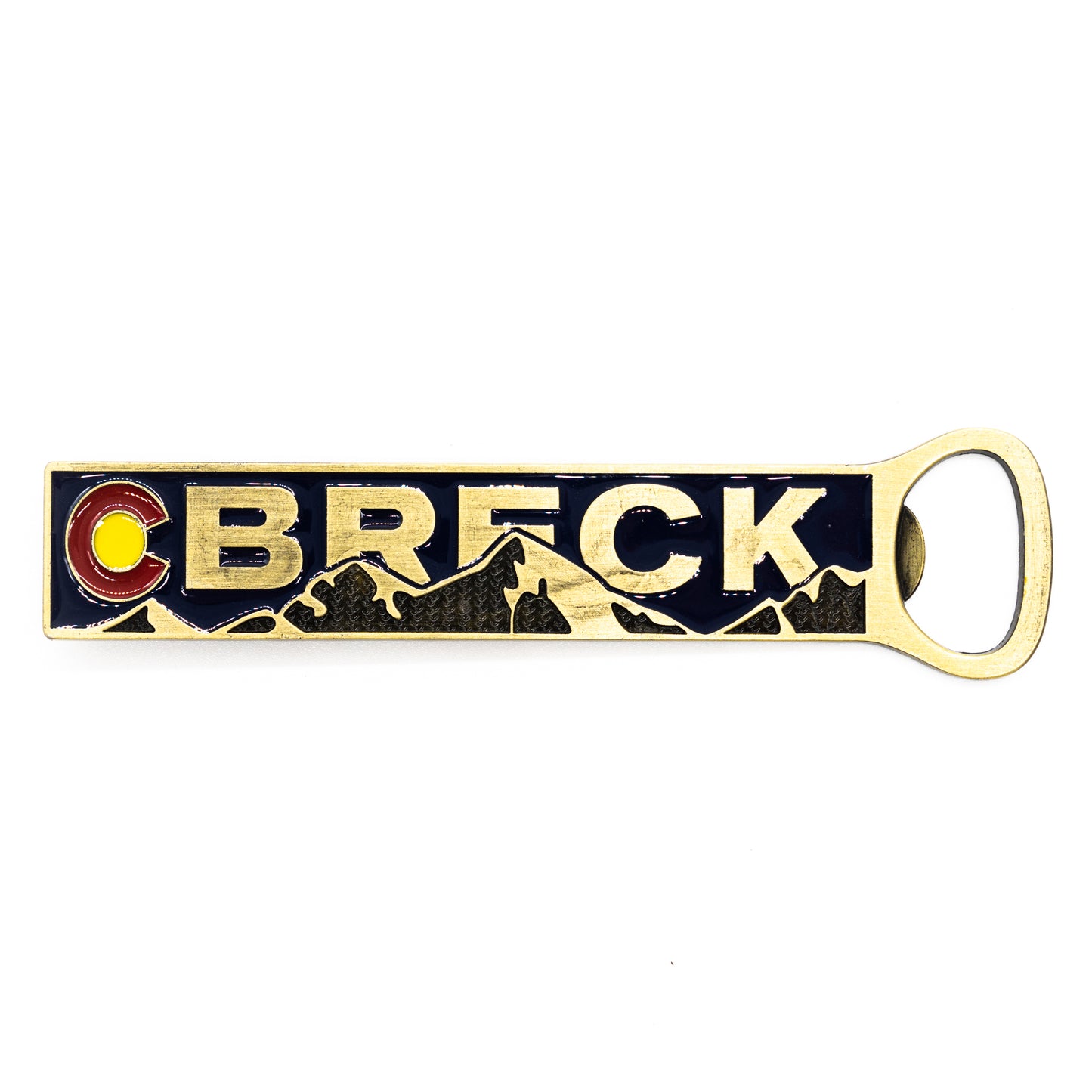 Breckenridge Bottle Opener Pewter Magnet