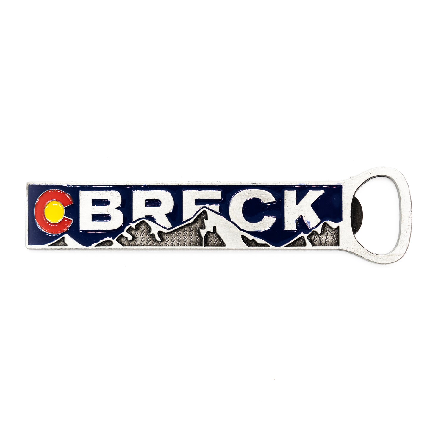 Breckenridge Bottle Opener Pewter Magnet