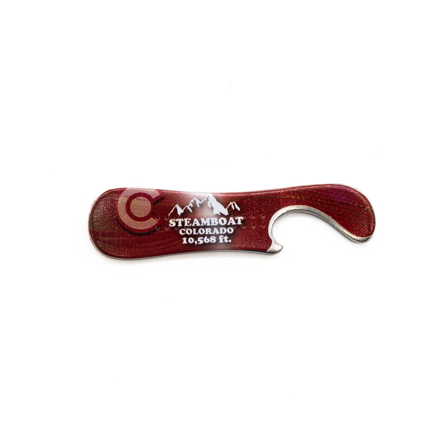 Steamboat Snowboard Magnet with Bottle Opener