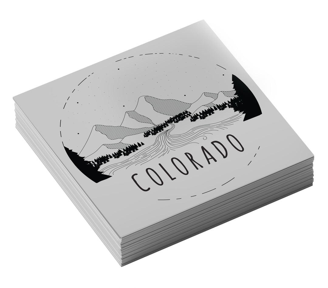 Colorado Circle Mountain Heat Press Transfer
