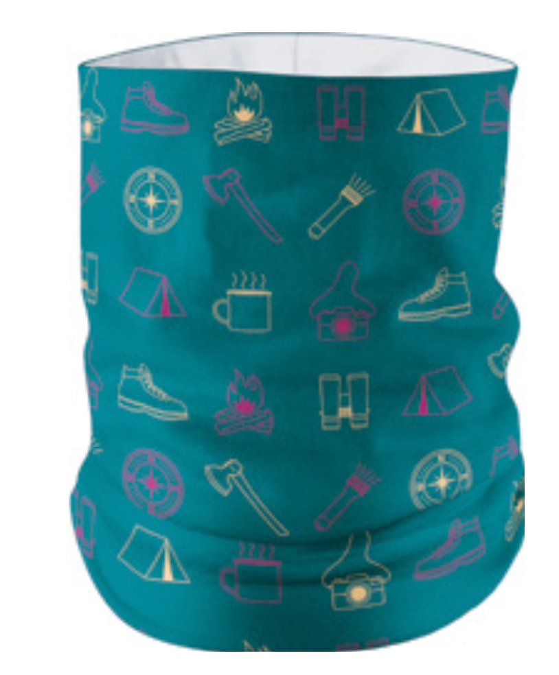 Camping Vibes Head Gaiter with Pocket