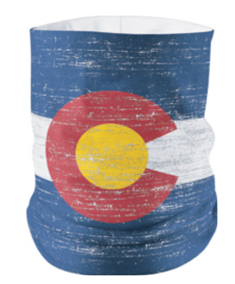Colorado Flag Head Gaiter with Pocket