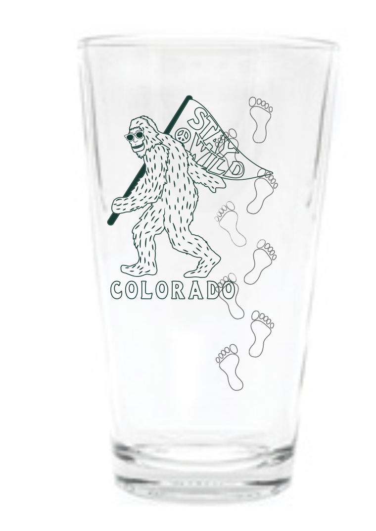 Stay Wild Sasquatch Pint Glass
