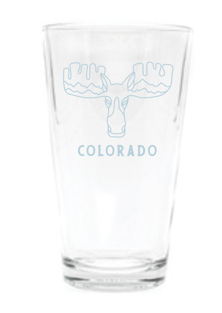 Mountain Moose Pint Glass