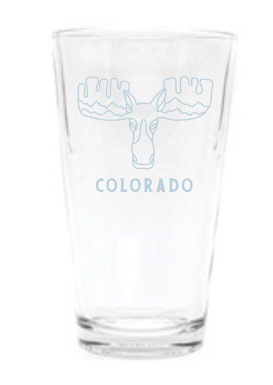 Mountain Moose Pint Glass