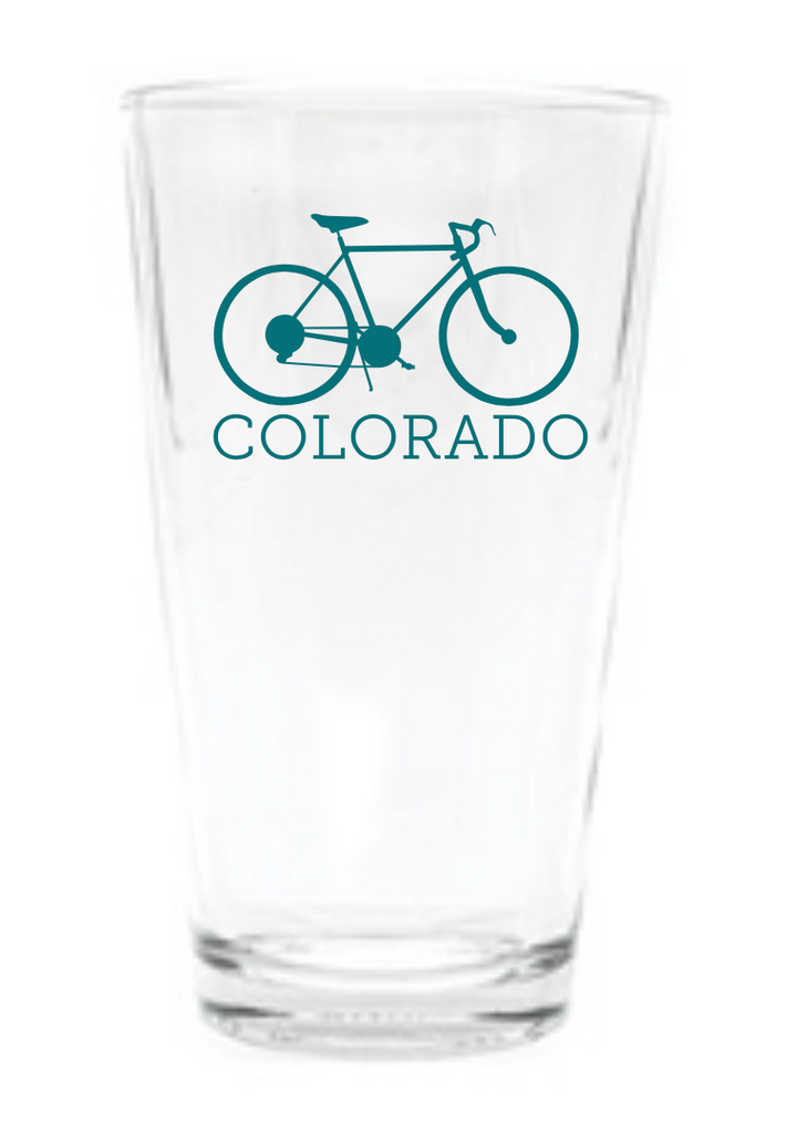 Colorado Bike Pint Glass