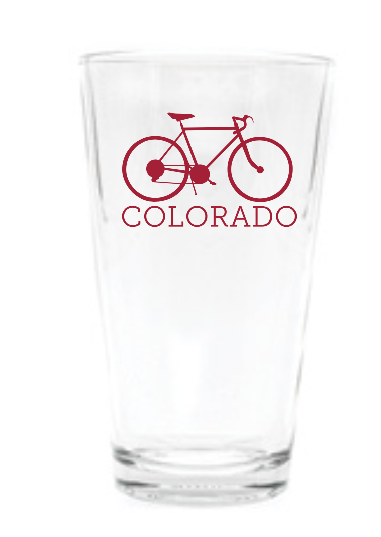 Colorado Bike Pint Glass