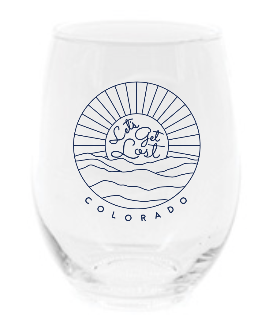 Let's Get Lost Tall Stemless Wine Glass